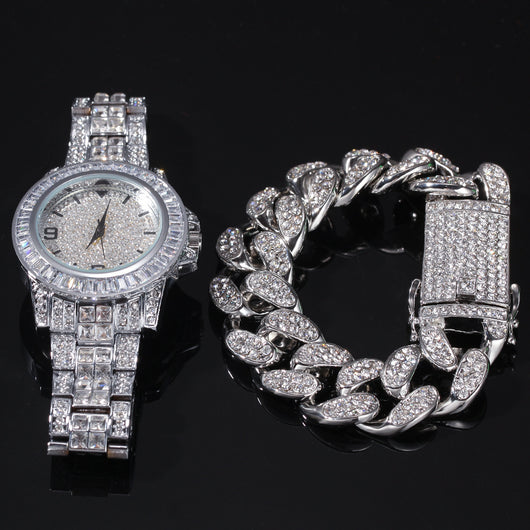 Set de 3 Piezas: Pulsera, Collar y Reloj Elegante - Image 4