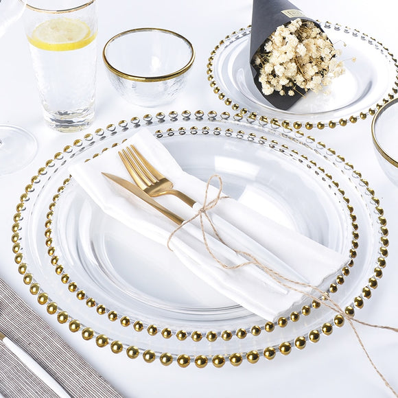 Plato Redondo de Porcelana Bone China para Comida Occidental