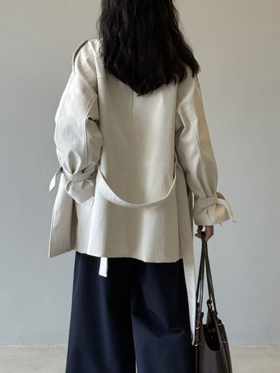 Abrigo Trench Casual Holgado con Cuello de Pie para Mujer - Image 16