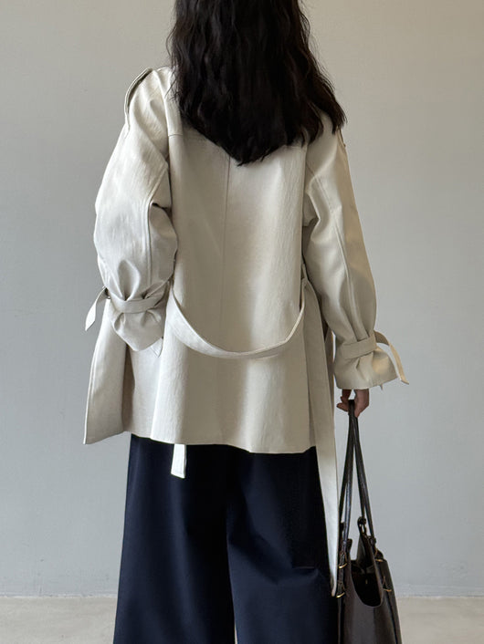 Abrigo Trench Casual Holgado con Cuello de Pie para Mujer - Image 16