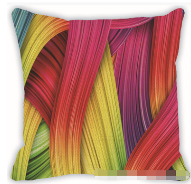 Funda de almohada lino con patrón geométrico colorido para sofá y auto - Image 6