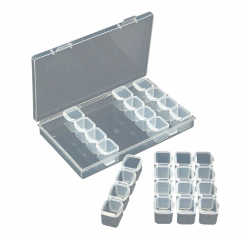 Organizador de Almacenamiento 28 Compartimentos para Pintura de Diamantes y Accesorios