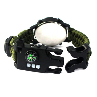Reloj de Supervivencia Táctica AK17 con Brújula Multifunción y Cuerda Paracord Tejida - Image 3