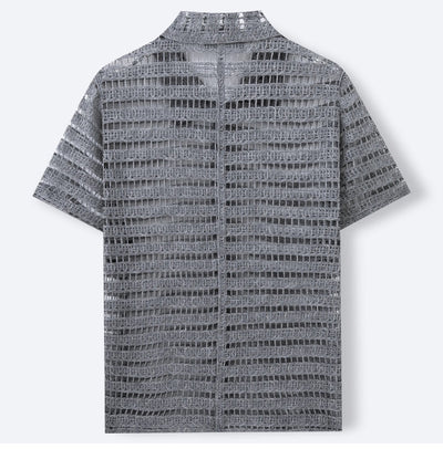 Suéter Hueco de Diseño Francés con Cuentas para Hombre - Image 8