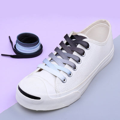 Zapatos de Lona Blancos Casual con Cordones Degradado Colorido - Image 4