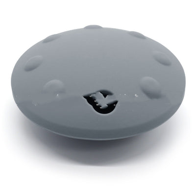 Purple UFO-shaped silicone pet toy with textured top and openings for slow feeding or interactive play. - Image 5