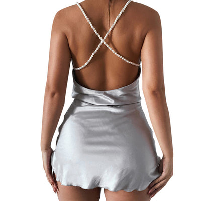 Vestido Sling de Perlas para Mujer con Mochila Integrada - Image 13