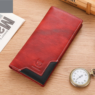 Billetera Bifold de Cuero Engrasado Premium para Hombre - Capacidad Grande - Image 3