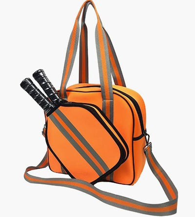 Bolsa Deportiva Tenis Crossbody a Rayas con Bandolera - Image 9