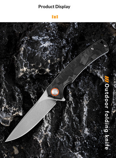 Cuchillo de Acero D2 con Fibra de Carbono para Camping y Aventura - Image 6