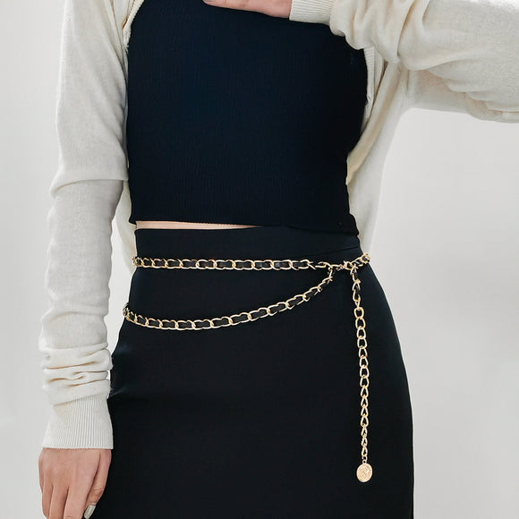 Cinturón Cadena Dorado para Mujer - Accesorio de Lujo para Vestidos y Trajes