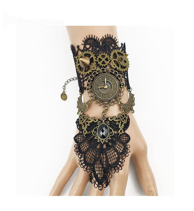 Pulsera Vintage de Encaje con Reloj Steampunk para Mujer - Image 8