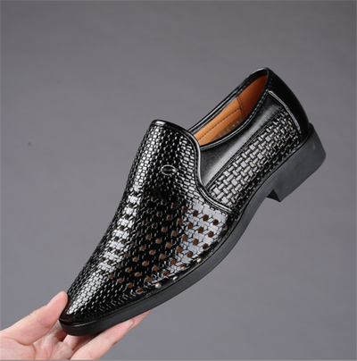 Zapatos de Cuero Ejecutivos Transpirables con Diseño Hueco Fresco para Hombre - Image 6