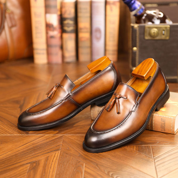 Mocasines con Borlas para Hombre - Zapatos Británicos de Lujo