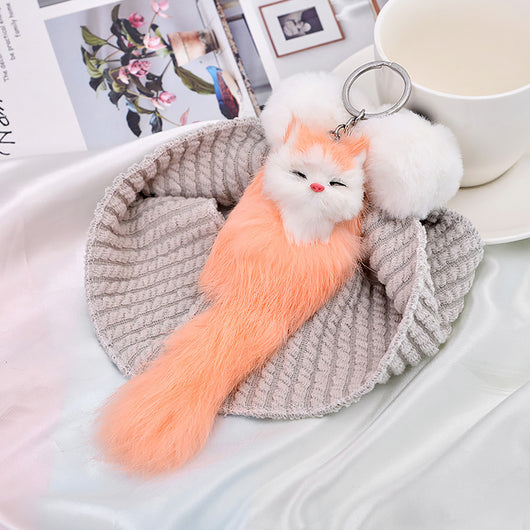Llavero Zorro Peluche Coreano con Dije para Auto - Regalo Creativo - Image 2