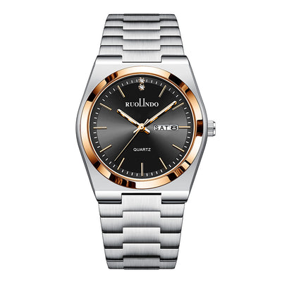 Reloj de Hombre Acero Inoxidable Doble Calendario con Esfera Luminosa - Image 11