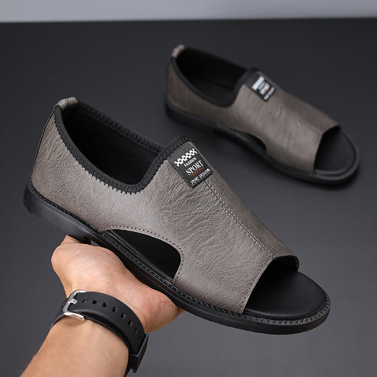 Sandalias Casuales de Cuero Roman para Hombre - Suela Antideslizante - Image 9