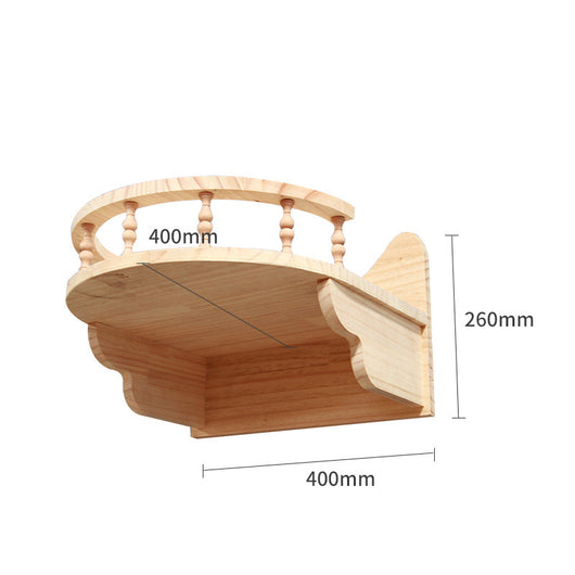 Árbol Rascador Mural para Gatos - Plataforma de Madera Sólida con Escalera - Image 11