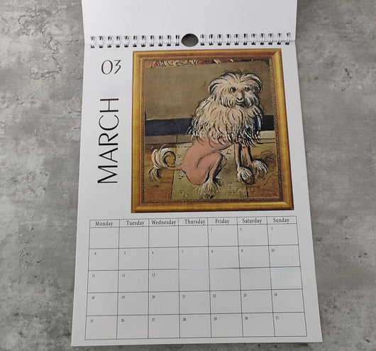Calendario Perros Feos en Pinturas Renacentistas para Decoración del Hogar - Image 3
