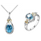 Cupronickel Azul Jewel Necklace Ring Earrings Ring and necklace 6