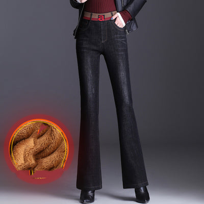 Pantalones Vaqueros Mujer Cintura Alta Micro Acampanados - Image 4