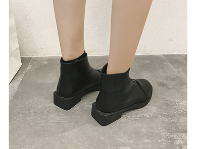 Botas Martin Blancas Mujer - Estilo Británico Coreano con Cierre Frontal - Image 5