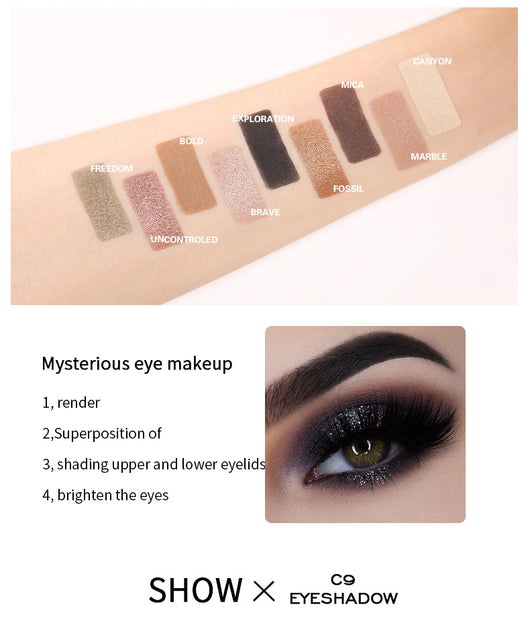 Paleta de Sombras Nacaradas con Purpurina - 9 Colores de Larga Duración - Image 16