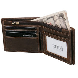 Cartera de Cuero Artesanal Grabada Retro para Hombre - Image 79