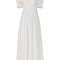 Vestido Falda Blanca con Bordado Floral Campánula