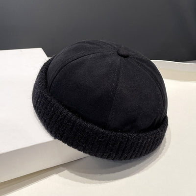 Boina de Gamuza y Terciopelo Otoño Invierno - Estilo Clásico Melón - Image 6