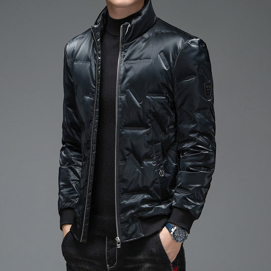 Chaqueta de Plumas para Hombre con Cuello Alto - Image 2