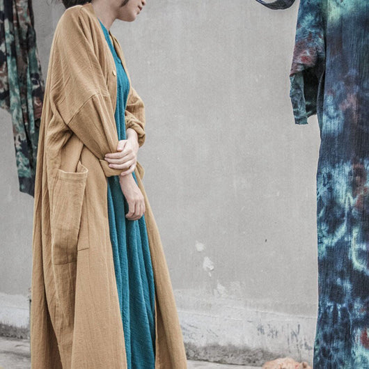 Cardigan Suelto de Lino y Algodón para Otoño e Invierno - Estilo Artístico Versátil - Image 9