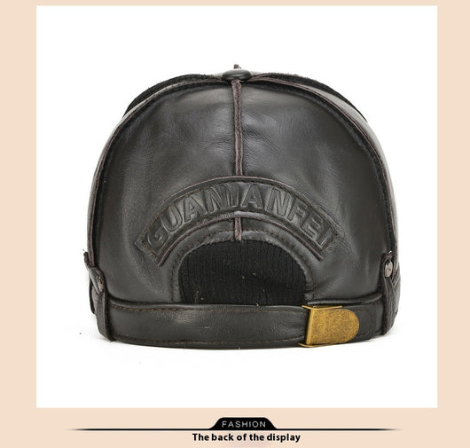 Gorro de Cuero para Hombre con Protección Auditiva - Invierno Acolchado - Image 17