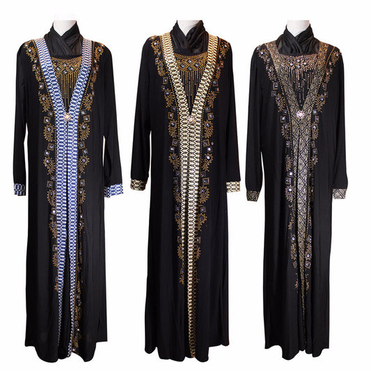 Vestido Beige Bordado Elegante para Ramadán Islámico - Image 2