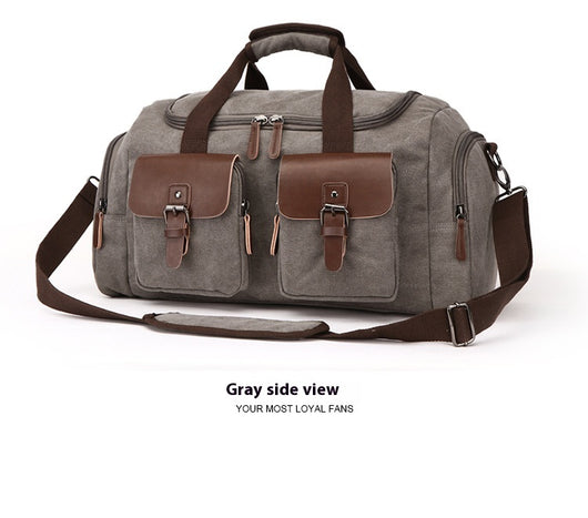 Bolsa de Viaje Estilo Europeo Americano en Lona Portátil - Image 11