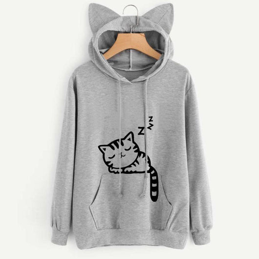 Sudadera Estampada Holgada con Capucha para Mujer - Image 7