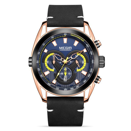 Reloj Deportivo para Hombre Cronógrafo Azul Cuarzo