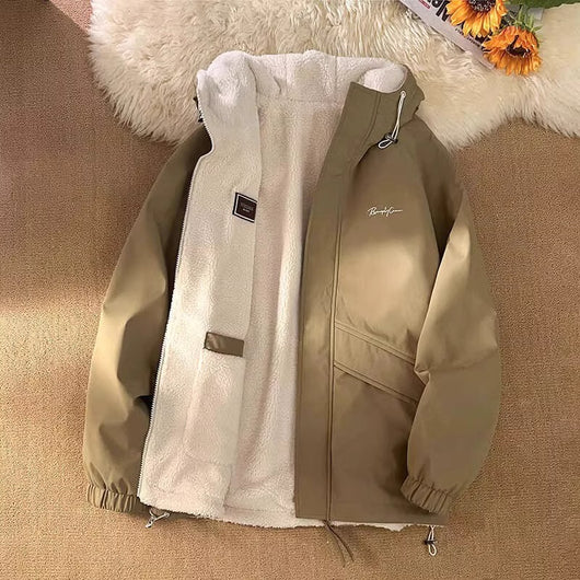Abrigo Reversible de Algodón para Hombre - Corte Holgado Invierno - Image 11