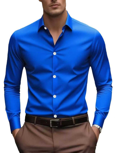 Camisa Blanca Formal Slim Fit para Primavera y Otoño - Image 14