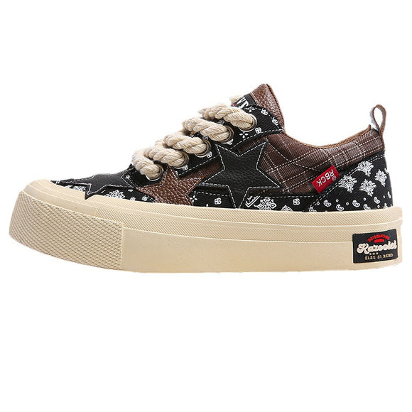 Zapatos Casuales con Suela Gruesa y Punta Redonda