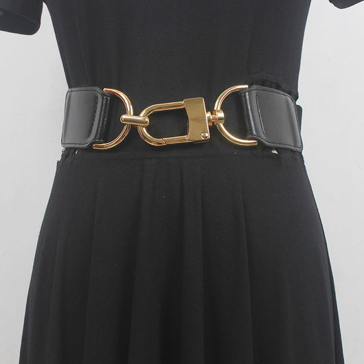 Traje Falda Ejecutivo con Cintura Elástica de Metal - Image 13
