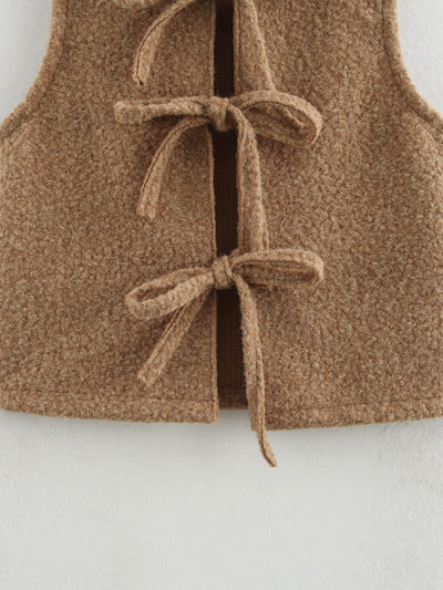 Chaleco de Lana con Moño Elegante - Colección Otoño Invierno - Image 12