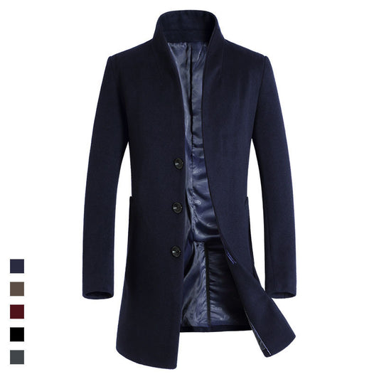 Abrigo Trinchera de Lana para Hombre - Estilo Casual Sofisticado - Image 2