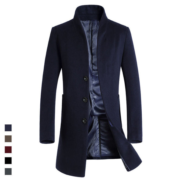 Abrigo Trinchera de Lana para Hombre - Estilo Casual Sofisticado