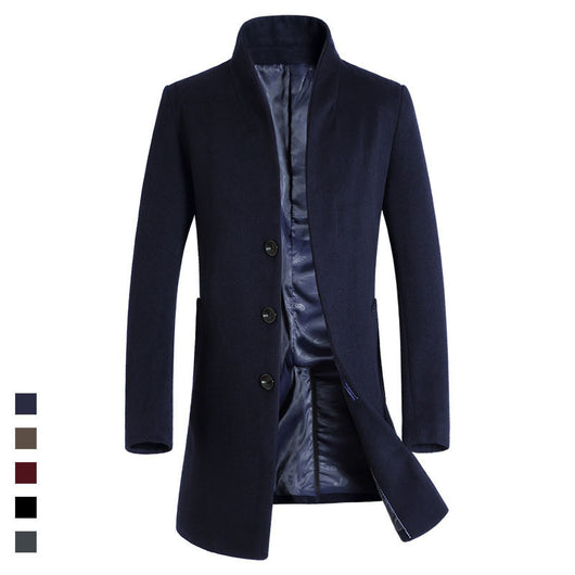 Abrigo Trinchera de Lana para Hombre - Estilo Casual Sofisticado - Image 2