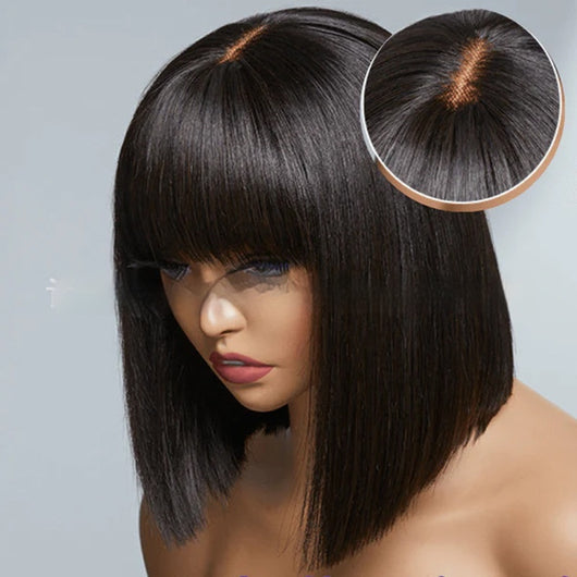 Peluca Frontal de Encaje con Cabello Humano Real Bobo - Image 12