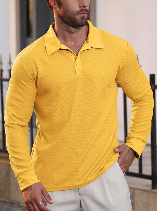 Camisa Casual Americana de Solapa para Hombre - Manga Larga - Image 19