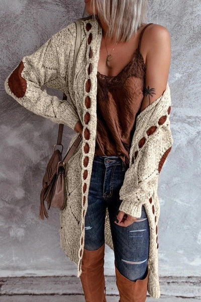 Cardigan Suéter Manga Larga con Gorro a Juego de Colores - Image 12