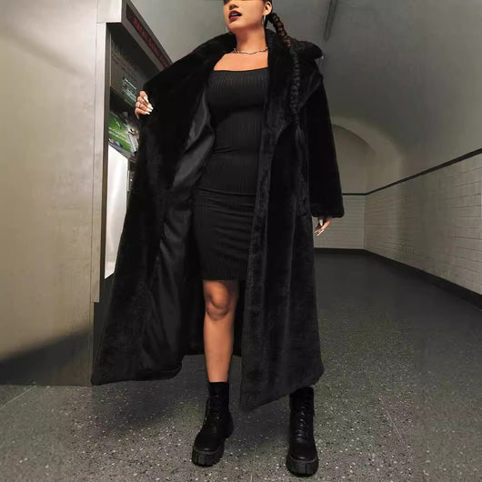 Abrigo Largo Elegante Estilo Europeo y Americano para Mujer - Image 3