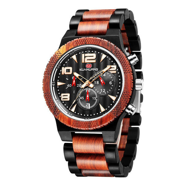 Reloj de Hombre Kunhuang con Esfera Grande, Movimiento Multifunción y Luz Nocturna - Image 3